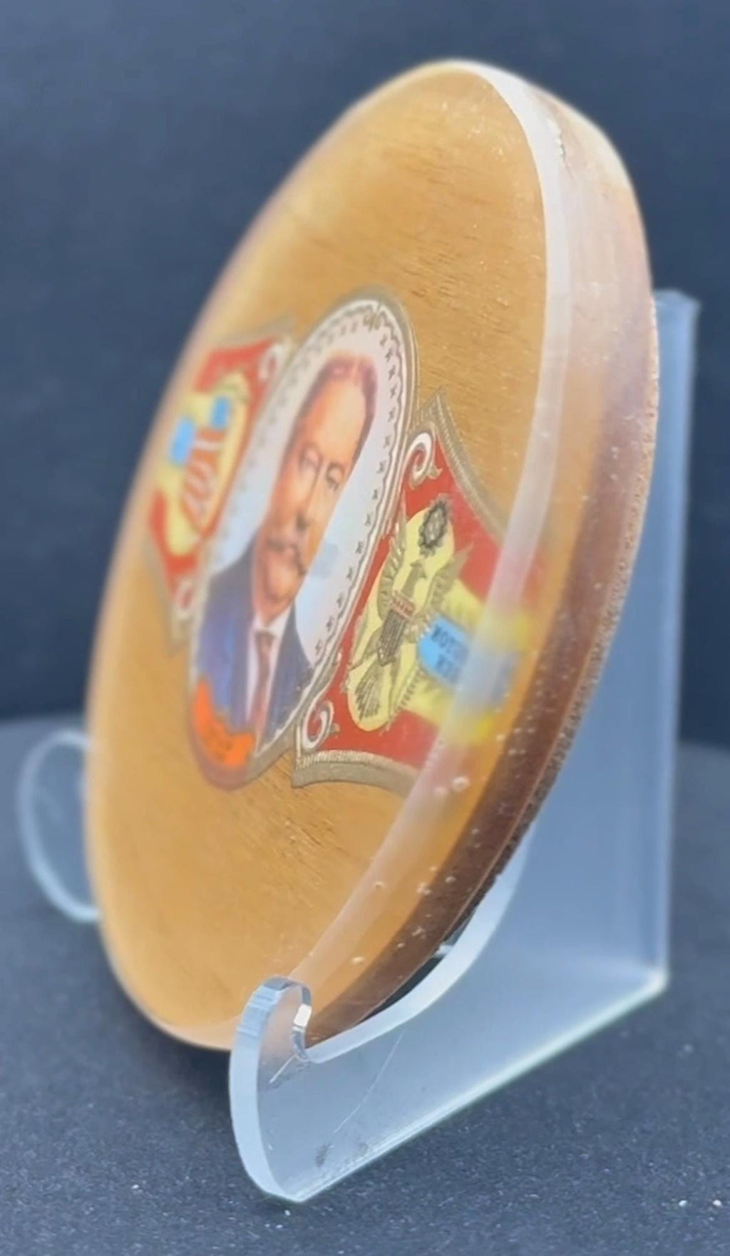 William Howard Taft Cigar Art Coasters | Presidential Decor | Cigar Lounge Barware