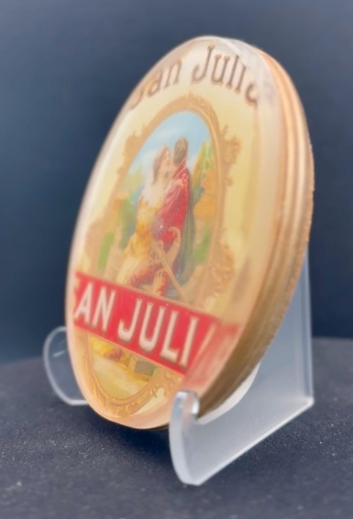 San Julia Cigar Art Coasters | Vintage Cigar Label Artwork | Handmade Barware | Cigar Lounge | Whiskey Bar