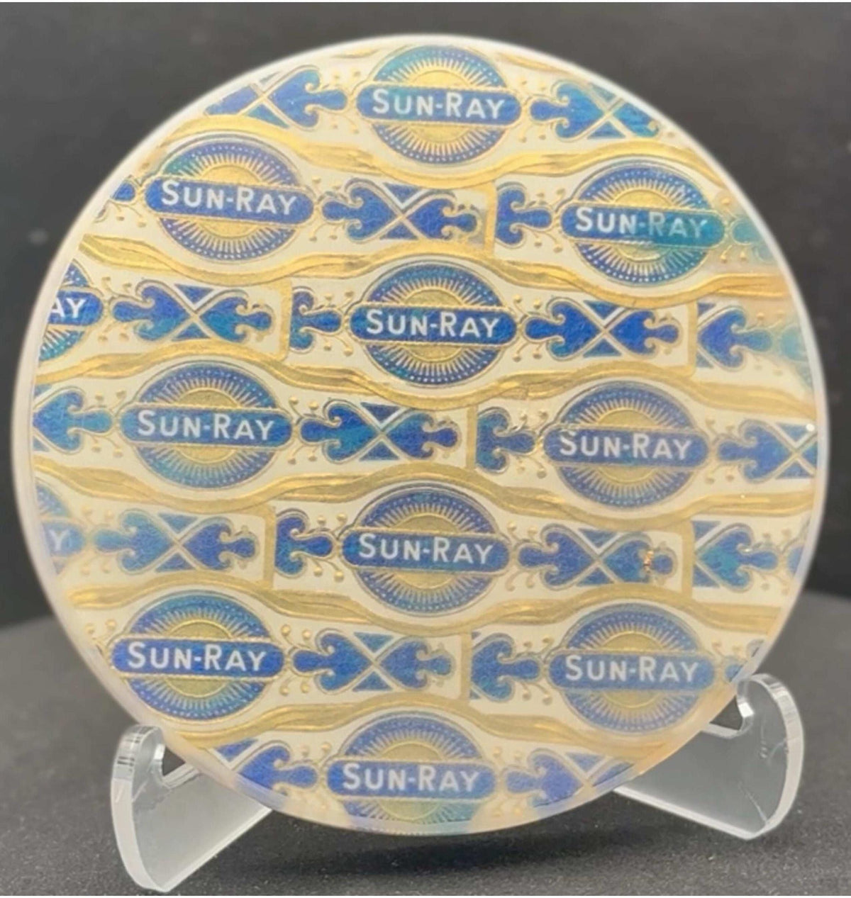 Sun Ray Cigar Art Coasters | Vintage Tobacco Artwork | Baltic Birch Wood | Upcycled Coastter